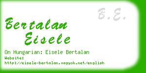 bertalan eisele business card